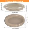 Kifmurase 50 Pack 28oz Oval Paper Bowls with Lids, Disposable Food Containers Chipotle Bowl Microwavable Meal Prep Containers for Burrito, Salads, Taco, Lunch (50 Bowls 50 Lids) view 2
