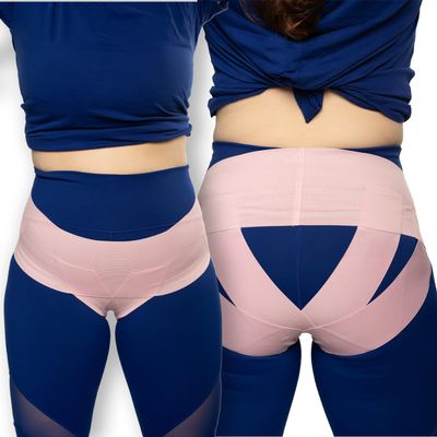 FEMME JOCK Pelvic Support Belt for Women - Pregnancy & Postpartum Uterus Girdle, SPD, Prolapse, Vulvar Varicosities Support Band - Low Waist, Pink, Large fits waist 30" up to 36"