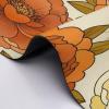 Vuiopuf Peony Pattern in Color Print Crystal Velvet Floor Mat Soft Plush Cushion for Shower Sink Kitchen, Prevents Tripping view 3