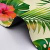 Vuiopuf Leaves and Flowers Print Crystal Velvet Floor Mat Soft Plush Cushion for Shower Sink Kitchen, Prevents Tripping view 3