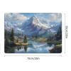 Vuiopuf Mountain Lakes Print Crystal Velvet Floor Mat Soft Plush Cushion for Shower Sink Kitchen, Prevents Tripping view 2