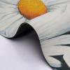 Vuiopuf Daisy Print Crystal Velvet Floor Mat Soft Plush Cushion for Shower Sink Kitchen, Prevents Tripping view 3