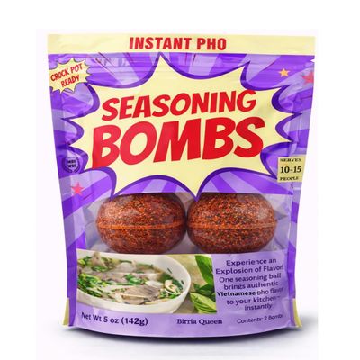 Pho Seasoning Bombs (2 Bombs) Vietnamese Style Pho Broth Seasoning Balls, Easy Soup Base for Slow Cooker, Instant Pot & Stovetop