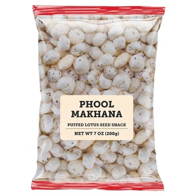 Puffed Lotus Seeds (Makhana), 200g Pack