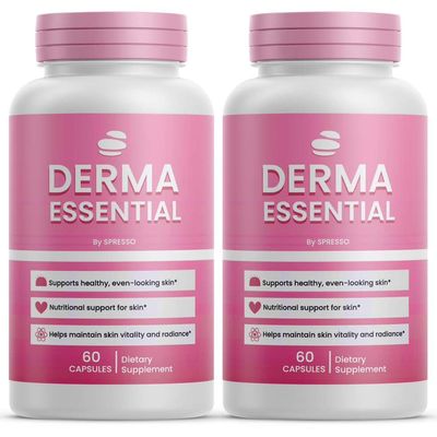 (2 Pack) Derma Essential Capsules, Official Derma Essential Supplement Pills with Premium Ingredients, Advanced Formula Support for Overall Health & Wellness Reviews (120 Capsules)