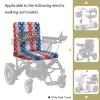 Vanideaoty USA Stars Electric Wheelchair Seat Cover Elderly Wheelchair Seat Protector Accessories Comfortable Mobility Scooter Seat Cover Adjustable with Buckle view 2