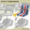 Vanideaoty USA Stars Electric Wheelchair Seat Cover Elderly Wheelchair Seat Protector Accessories Comfortable Mobility Scooter Seat Cover Adjustable with Buckle view 4