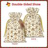 Moxquju Coffee Lover Aesthetic (4) Print Christmas Drawstring Gift Bags, Reusable Candy Treat Bags For Holiday Birthday Party view 3