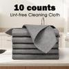 10 Pack Thickened Magic Cleaning Cloths Reusable Lint Free Microfiber Cleaning Cloths for Windows Mirrors Glass and Cars Streak view 2