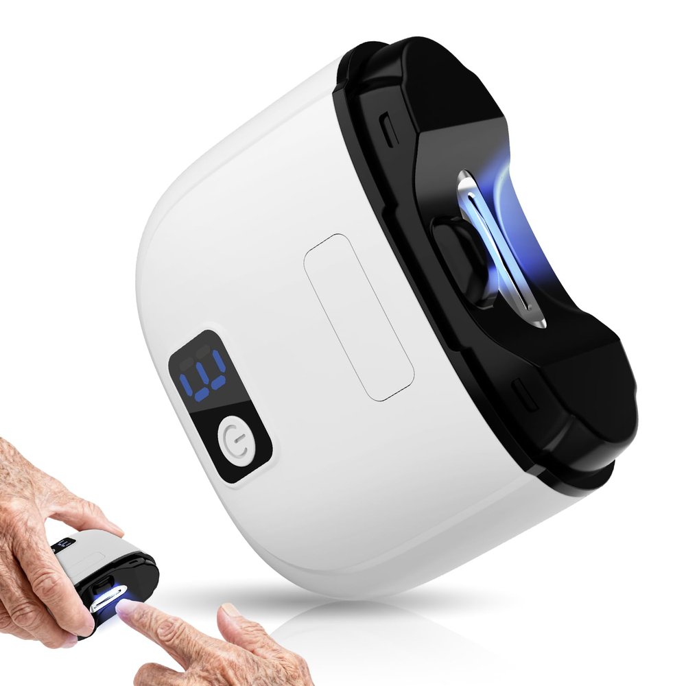 Electric Automatic Nail Clipper for Toenails Fingernailail,Smart Electric Nail Clippers,3 Speed Gears Adjustable with LED Light,Nail Clip Storage,Safety Fingernail Trimmer for Baby,Kids,Seniors