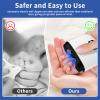 Electric Automatic Nail Clipper for Toenails Fingernailail,Smart Electric Nail Clippers,3 Speed Gears Adjustable with LED Light,Nail Clip Storage,Safety Fingernail Trimmer for Baby,Kids,Seniors view 4