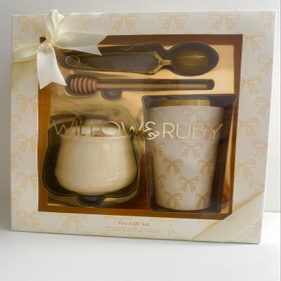 Tea gift set with infuser,Honey jar & tumbler Elegant tea accessorie gift set