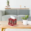 YCCZCPRL Merry Christmas Tissue Box Cover Facial Paper Organizer Dispenser with Bottom Belt for Bathroom, Kitchen, Night Stands, Home, Car, Rustic Xmas Tree view 3