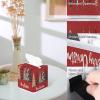 YCCZCPRL Merry Christmas Tissue Box Cover Facial Paper Organizer Dispenser with Bottom Belt for Bathroom, Kitchen, Night Stands, Home, Car, Rustic Xmas Tree view 4