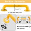 Bathroom Grab Bar for Shower, 48cm 58cm 68cm Hallway Stairs Handrails Support Assist Balance Bar for Elderly Injury Disabled, Wall-Mounted Sturdy Handle(B,58cm(22.83in)) view 2