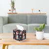 YCCZCPRL Xmas Snowman Tissue Box Cover Facial Paper Organizer Dispenser with Bottom Belt for Bathroom, Kitchen, Night Stands, Home, Car, Holly Flower view 3