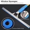 EXCLURA 3 in 1 Super Long Window Cleaning Pole, Gold Metal Window Cleaner Tool Washing Kit, Shower Squeegee Set for Glass Door & Outdoor Cleaning(3.2m/10.5ft) view 3