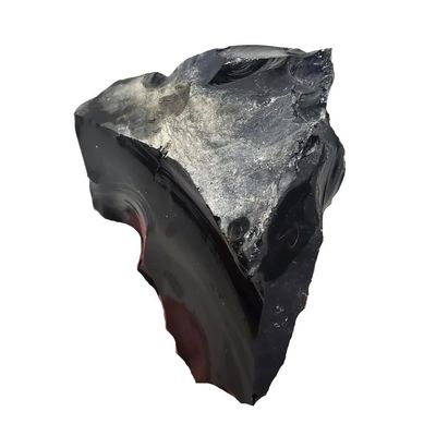 1pcs 3-4kg Obsidian Raw Material Stone Quartz Crystal Black Ore