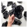 1pcs 3-4kg Obsidian Raw Material Stone Quartz Crystal Black Ore view 4
