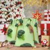 Moxquju Broccoli 3 Print Christmas Drawstring Gift Bags, Reusable Candy Treat Bags For Holiday Birthday Party view 2