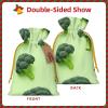 Moxquju Broccoli 3 Print Christmas Drawstring Gift Bags, Reusable Candy Treat Bags For Holiday Birthday Party view 3