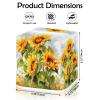 YCCZCPRL Sunflower Floral Tissue Box Cover Facial Paper Organizer Dispenser with Bottom Belt for Bathroom, Kitchen, Night Stands, Home, Car, Farmhouse Flower view 2