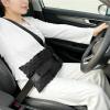 Chewtoyo Car Safety Accessory for Women, Black Ostomy Seatbelt Pillow, Post-Surgery Support for Stoma Bag & Illeostomy, Cotton Polyester Fiber, Driving Comfort view 2