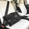 Chewtoyo Car Safety Accessory for Women, Black Ostomy Seatbelt Pillow, Post-Surgery Support for Stoma Bag & Illeostomy, Cotton Polyester Fiber, Driving Comfort view 4