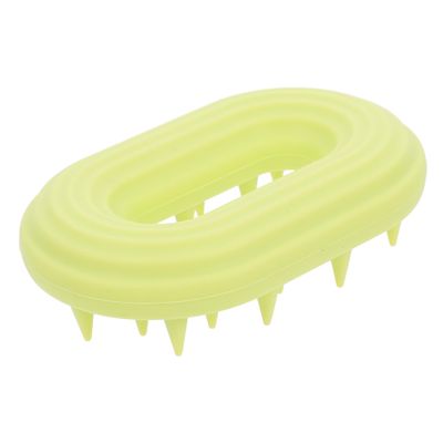 ZUNOXAZ Silicone Hair Scalp Massager Brush Small Hair Shampoo Brush Soft Bristles Scalp Exfoliator Scrubber for Shower and Relaxing Massage Light Green