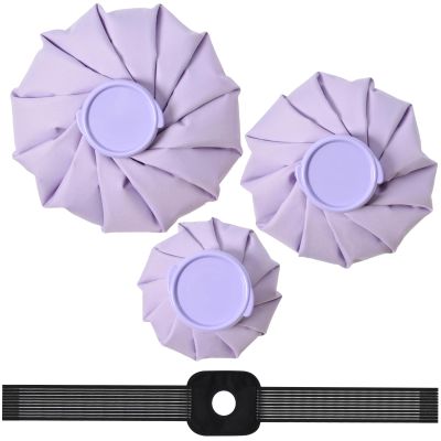Skolid Ice Packs for Injuries Reusable, 3 Sizes, Purple