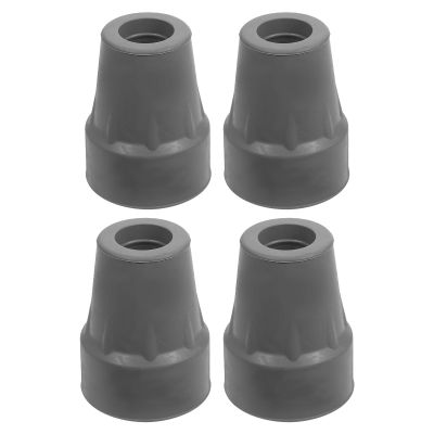 VICASKY 4pcs 19mm Rubber Crutch Tips for Canes Heavy Duty Anti-Slip Walking Stick End Caps Replacement Pads Sturdy Grey Cane Accessories for Mobility Aid