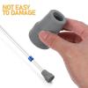 VICASKY 4pcs 19mm Rubber Crutch Tips for Canes Heavy Duty Anti-Slip Walking Stick End Caps Replacement Pads Sturdy Grey Cane Accessories for Mobility Aid view 3