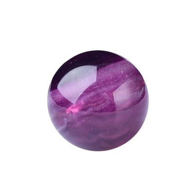 RCEOUCTMK Raw Crystal Purple Fluorite Quartz Ball,30mm