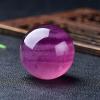 RCEOUCTMK Raw Crystal Purple Fluorite Quartz Ball,30mm view 3