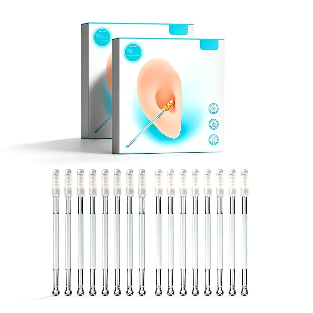 48 Pcs Sticky Ear Cleaning Stick, Earwax Removal Adhesive Swabs, Ear Wax Removal Tool & Ear Cleaning Tool Kit, Gentle for All Ages (48PCS L)