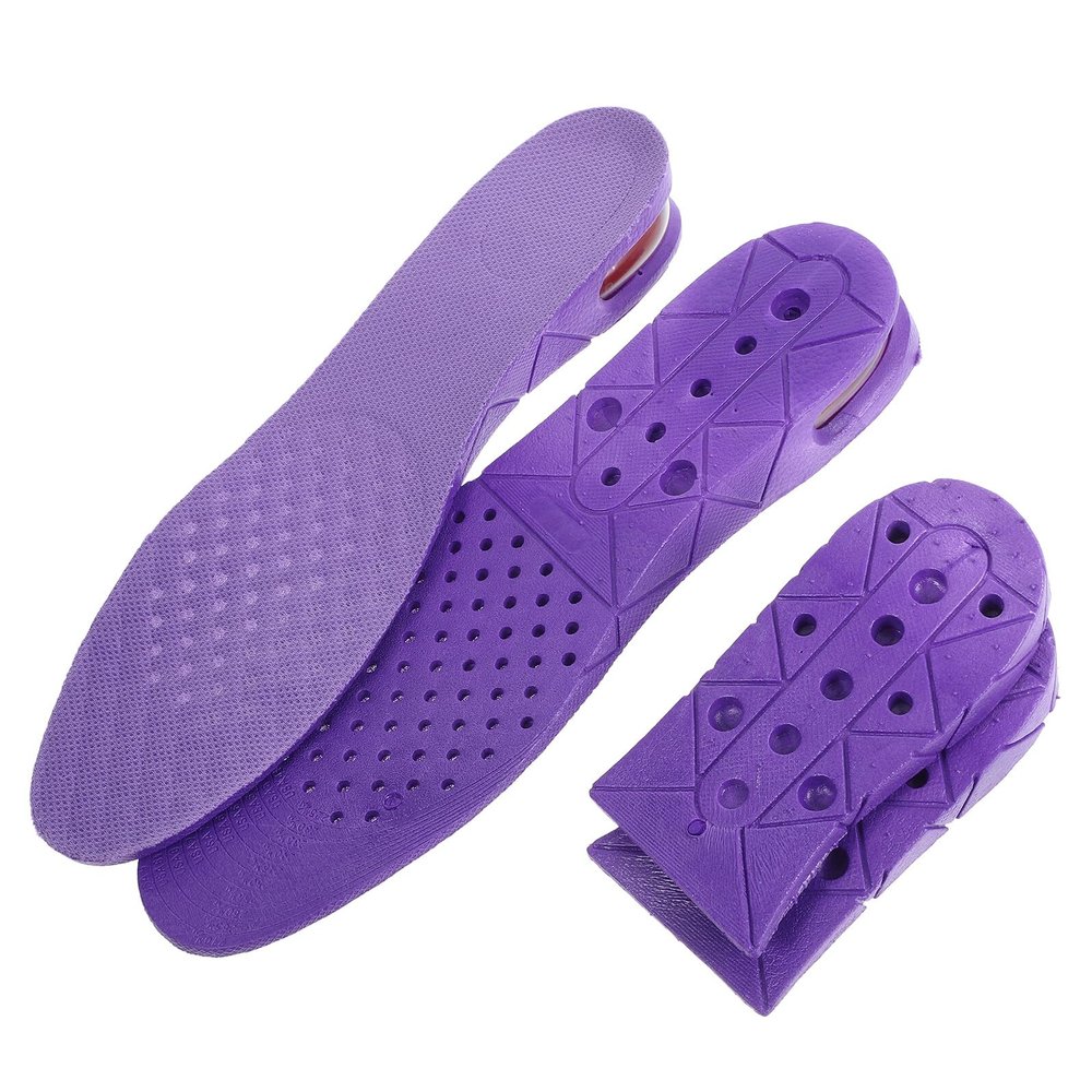 FOMIYES Height Increase Heel Lift Insoles PVC Removable Two-Layer Shoe Pads with Adjustable Size 225-270mm for Men and Women Sports Footwear