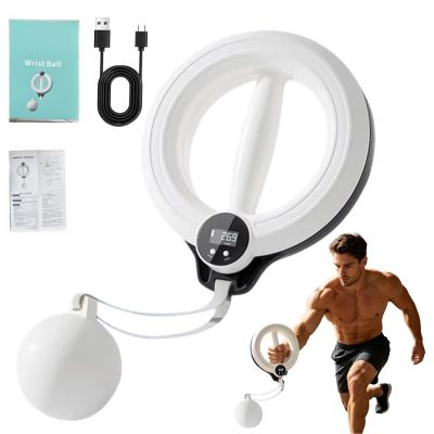2026 New Upgrade Arms and Shoulder Exercise Equipment, Smart Flabby Arm Exerciser with Digital Tracker, Hand-Crank Forearm Workout for Home and Gym (White)