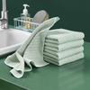 Synvexor 5pcs Kitchen Dishcloths Practical Dish Towels Household Cleaning Cloths (Green) 11.79x11.79x0.08in view 4