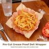 Pre-Cut Deli Wraps, 500 Pcs Grease Proof Deli Wrappers, 12 X 12 in Disposable Food Wrapping Paper for Sandwiches, Fries, Burgers, Snack Trays view 2