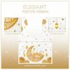 YHomU 100 Pcs Muslim Goodie Bags, Eid Mubarak Gift Bags, Rabbit Ear Packaging Pouches, Gold White Design With Moon Star Castle, Small Treat Bags, 8.66 X 5.12 In view 4
