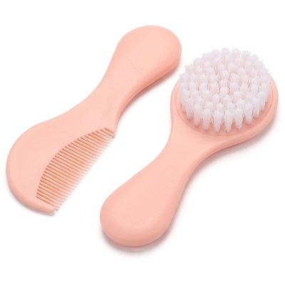 Baby Hair Brush Set Gentle Baby Comb Brush Set ideal for Newborns Infants Soft Bristles ideal for Cradles Cap Daily Care