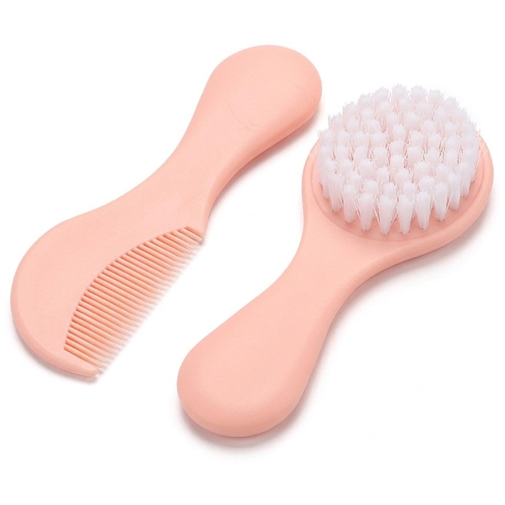 Baby Hair Brush Set Gentle Baby Comb Brush Set ideal for Newborns Infants Soft Bristles ideal for Cradles Cap Daily Care