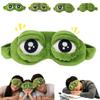 3D Funny Frog Sleep Mask, Funny Cute Animal Eye Mask for Sleeping, Soft Comfortable Eye Mask for Kids & Adults, Blackout Sleeping Mask for Travel, Nap, Night Sleep (Green*1Pc) view 1