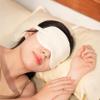 100% Natural Undyed Mulberry Silk Sleep Eye Mask, Handcrafted in Co Chat Village Vietnam, Set of 2 (Ivory White & Golden) - Soft Padding, Gentle Elastic Strap view 2