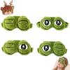 3D Frog Sleep Mask, Funny Cute Frog Eye Mask Plush Blindfold Travel Sleep Masks Super Soft Block Out Light Blindfold with Adjustable Eyelids for All Groups of People (4 Pcs)
