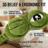 3D Frog Sleep Mask, Funny Cute Frog Eye Mask Plush Blindfold Travel Sleep Masks Super Soft Block Out Light Blindfold with Adjustable Eyelids for All Groups of People (4 Pcs) view 3
