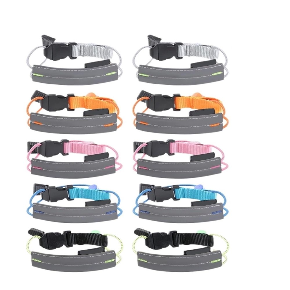 6pcs Adjustable Buckle Elastic Safety Protect Leg Clip Band Reflective Cycling Pants Cuff Bicycle Trouser(Pink)