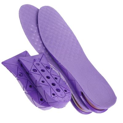 Baluue Height Increase Insoles Men and Women, Removable PVC Heel Pads with Adjustable Double Layers, Breathable Mesh Cushion for Sports and Daily Use, Fits Shoe Sizes 225-270, Trim-to-fit