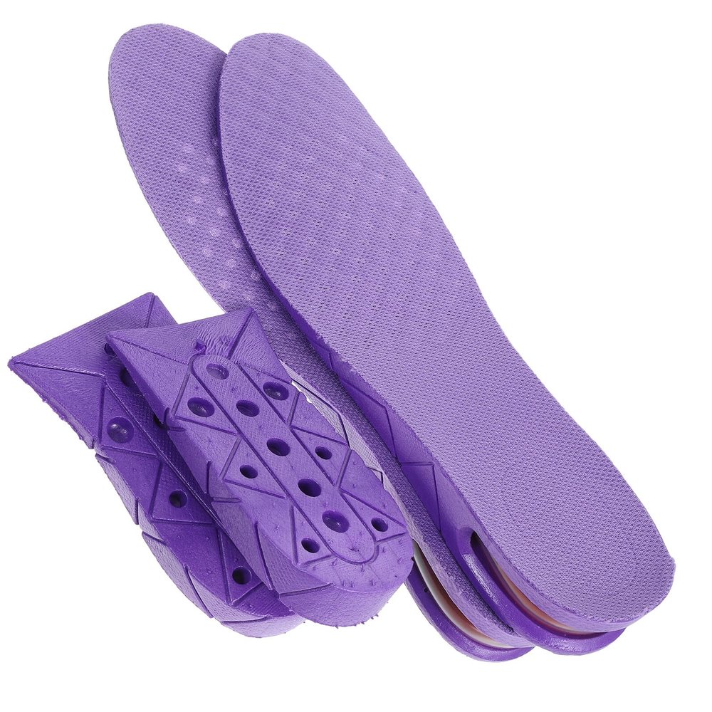 Baluue Height Increase Insoles Men and Women, Removable PVC Heel Pads with Adjustable Double Layers, Breathable Mesh Cushion for Sports and Daily Use, Fits Shoe Sizes 225-270, Trim-to-fit