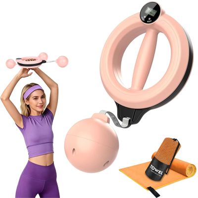 Infinity Arm Hoop, 2026 Upgrade Smart Arm Workout Equipment with Digital Tracker, 360 Hand Crank Shoulders & Arm Trainer for Upper Body Strength Training Home & Gym Workouts (Pink (Timer))